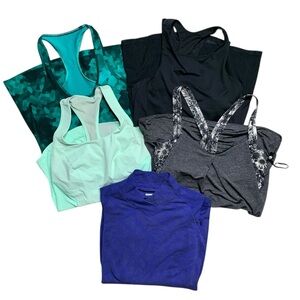 Lululemon Bundle of 5 Tops Tank Racerback Breathable Gym Workout Size 6